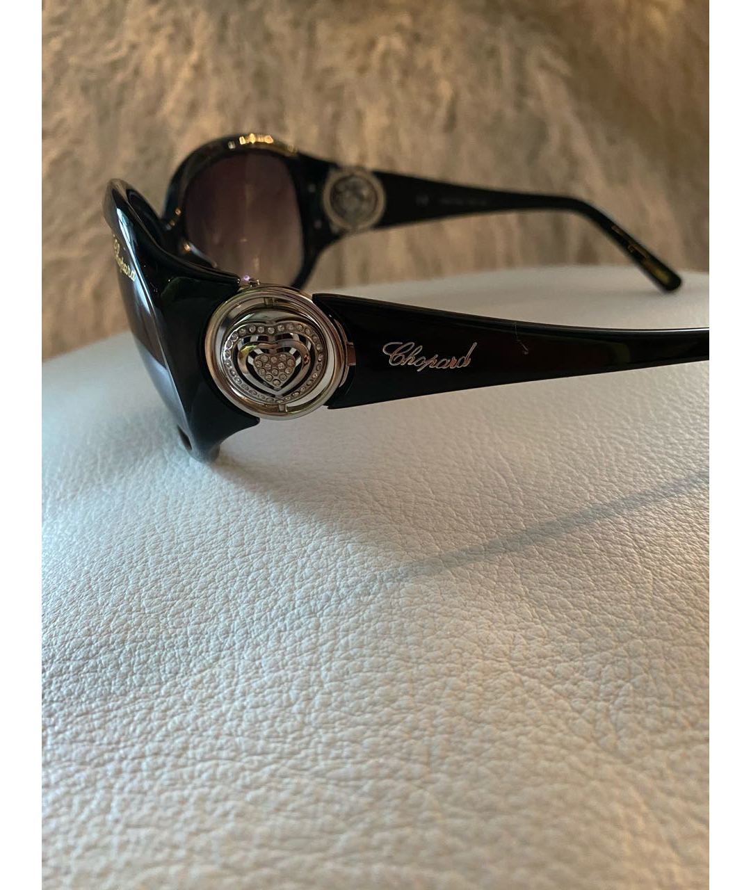CHOPARD Черные пластиковые солнцезащитные очки, фото 3