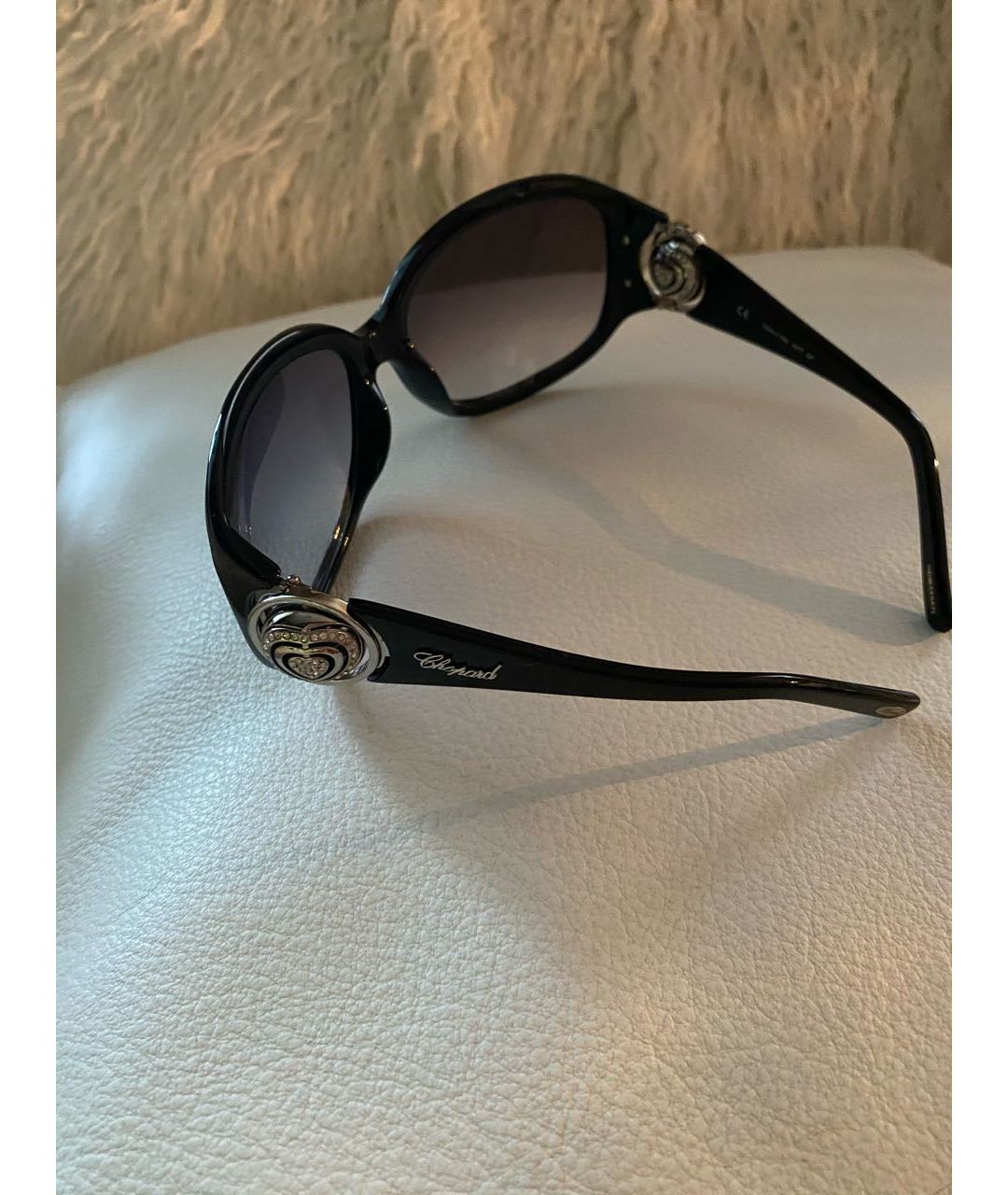 CHOPARD Черные пластиковые солнцезащитные очки, фото 8
