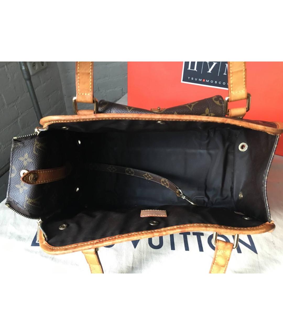 LOUIS VUITTON Коричневая кожаная дорожная/спортивная сумка, фото 3