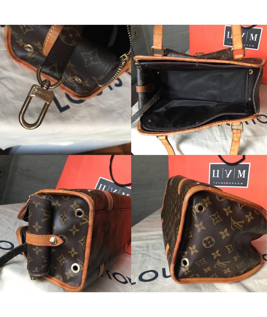 LOUIS VUITTON Коричневая кожаная дорожная/спортивная сумка, фото 8