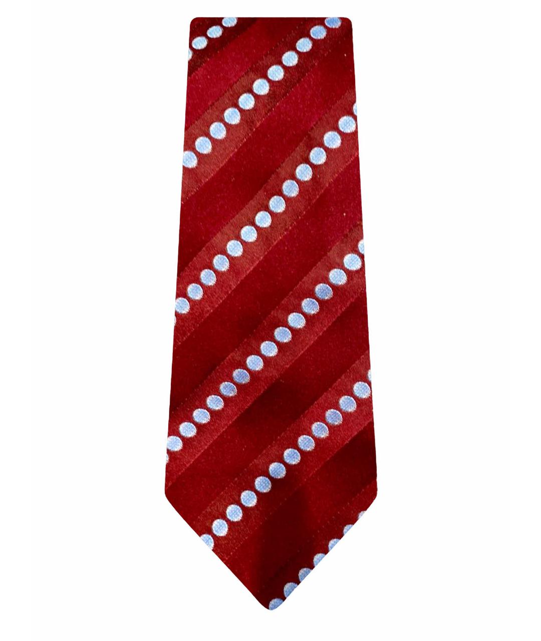 ZILLI Бордовый шелковый галстук, фото 1
