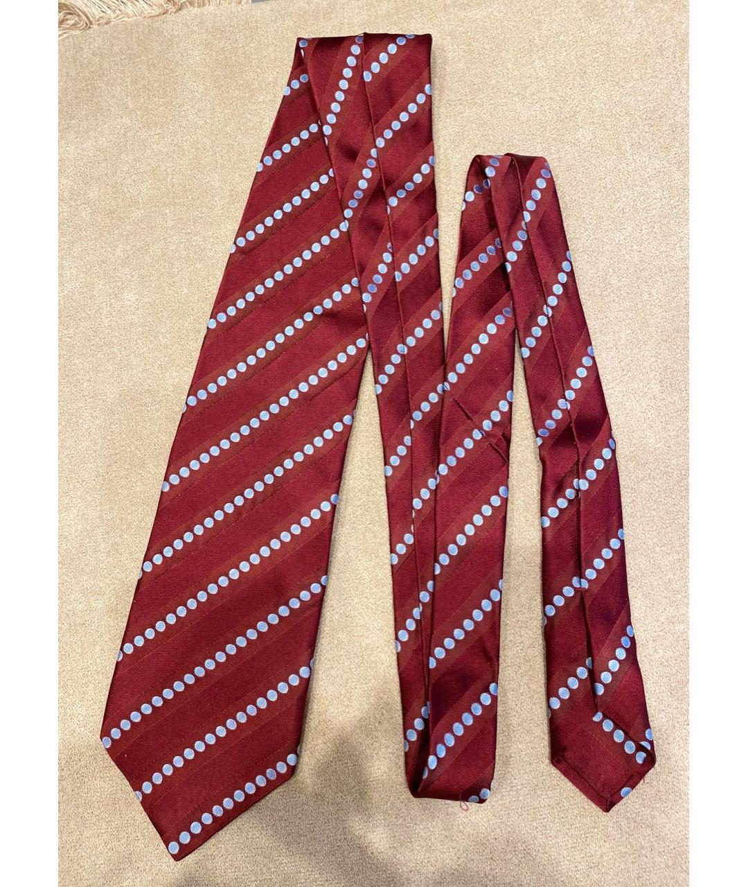 ZILLI Бордовый шелковый галстук, фото 4