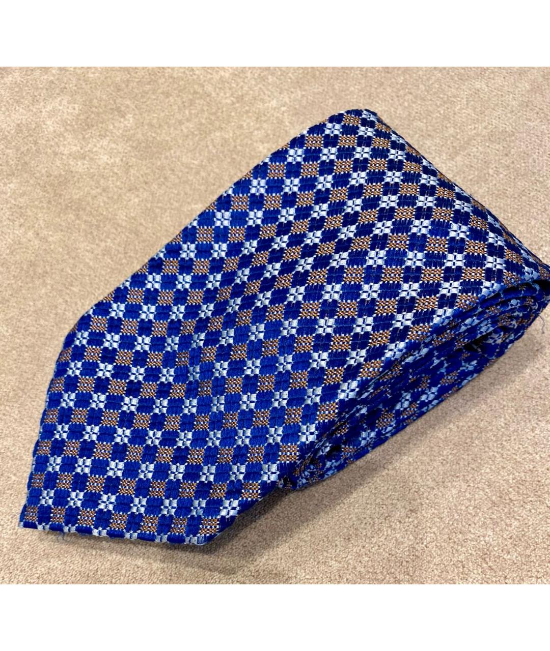 ZILLI Синий шелковый галстук, фото 9