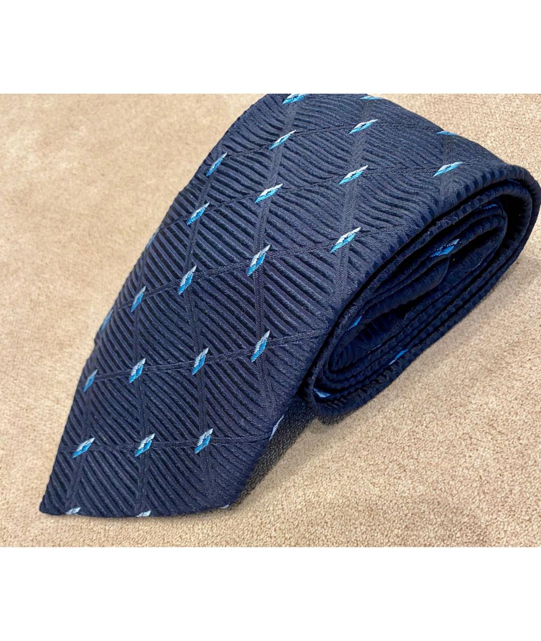 KENZO Синий шелковый галстук, фото 8