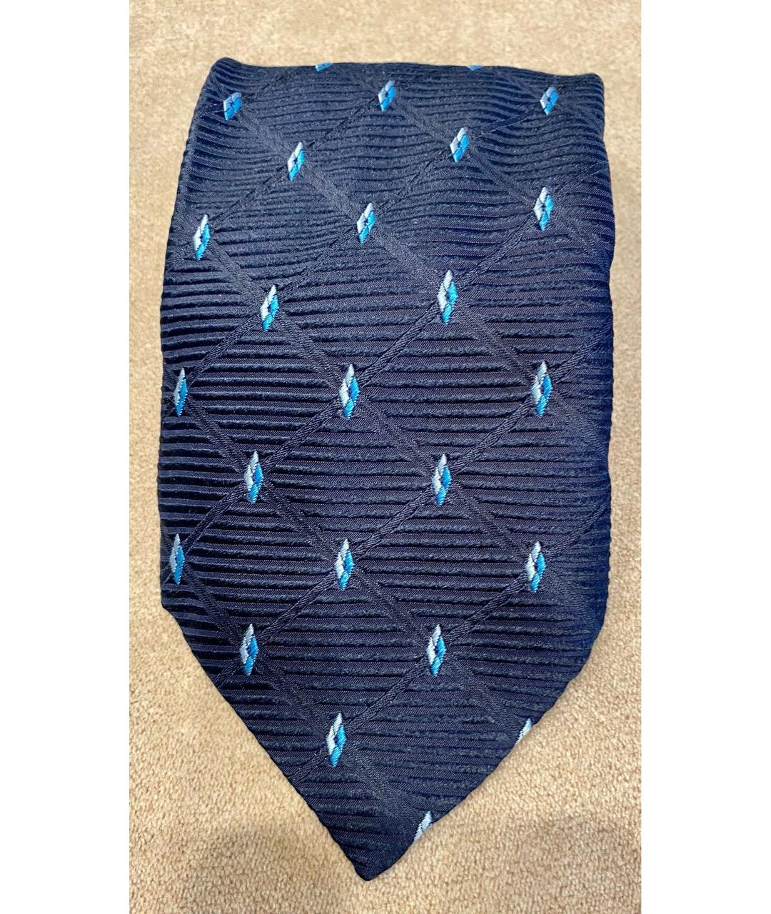 KENZO Синий шелковый галстук, фото 2