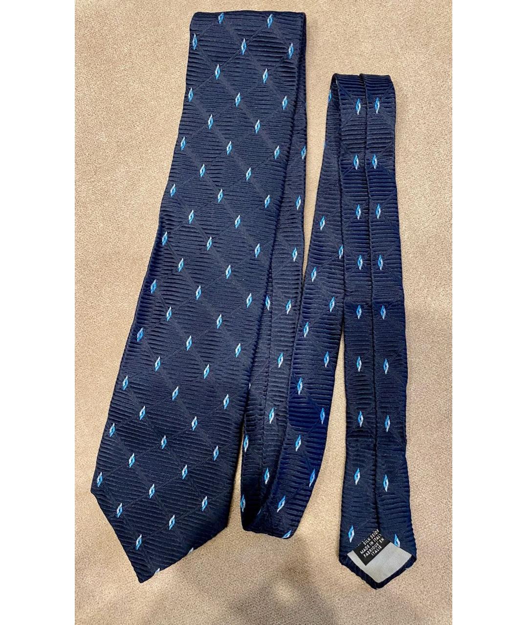 KENZO Синий шелковый галстук, фото 5