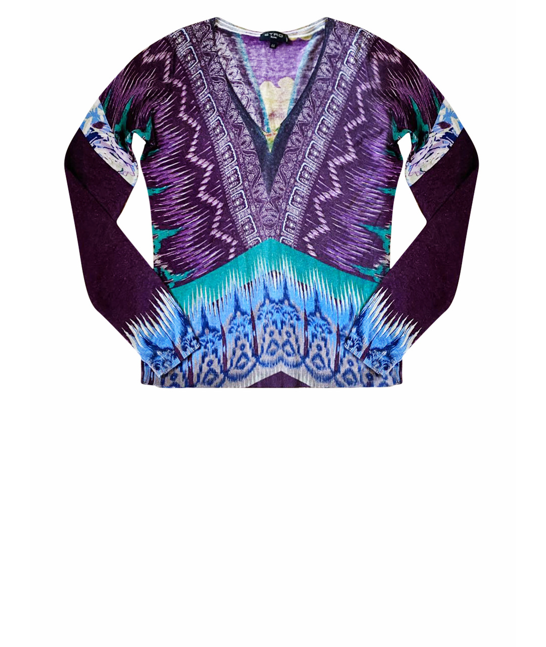 ETRO Фиолетовый шелковый джемпер / свитер, фото 1