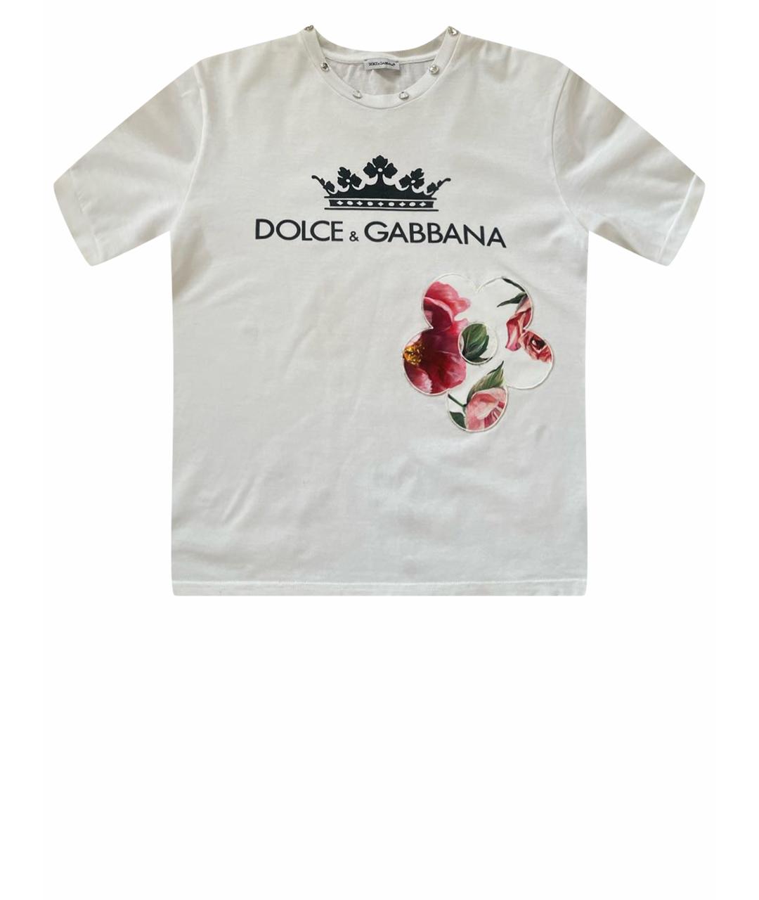 DOLCE & GABBANA KIDS Белый хлопковый детская футболка / топ, фото 1