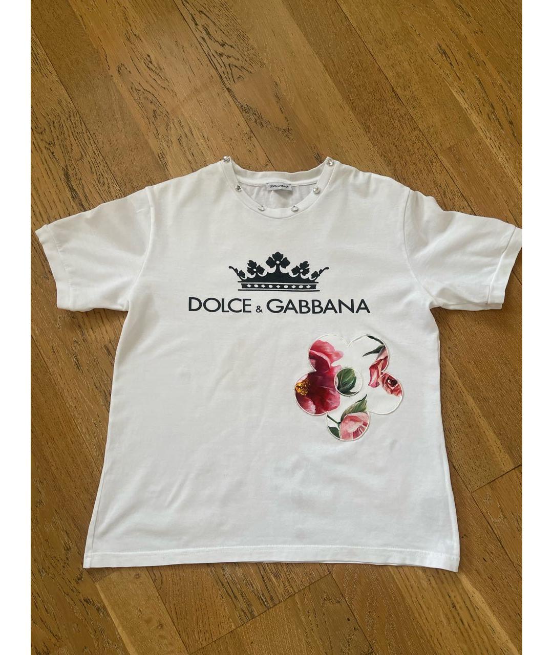 DOLCE & GABBANA KIDS Белый хлопковый детская футболка / топ, фото 9