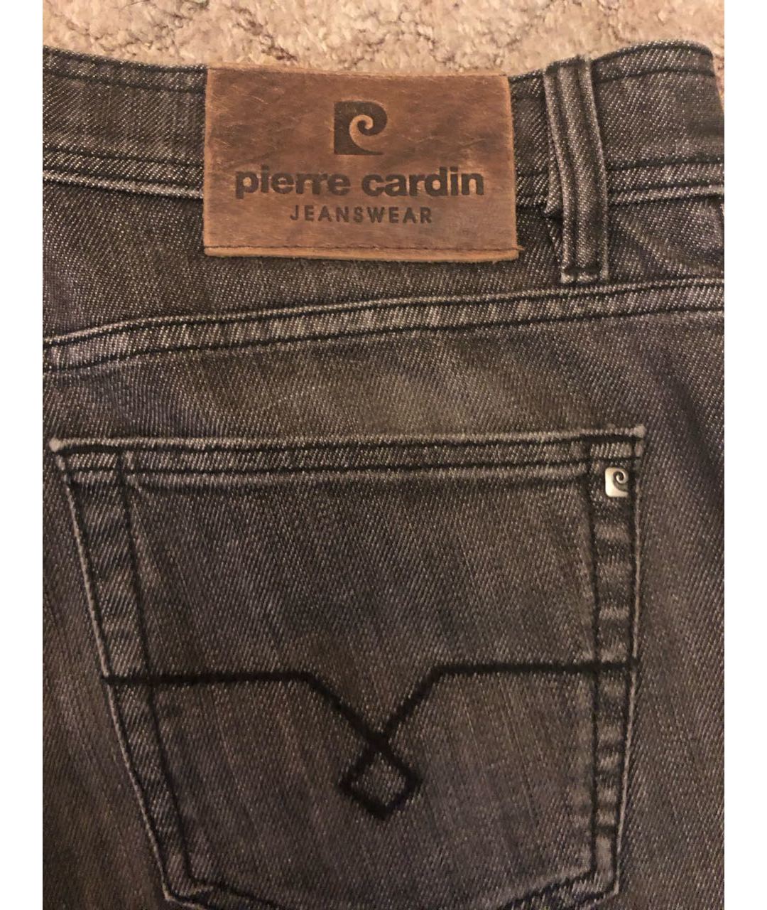 PIERRE CARDIN Серые хлопко-эластановые прямые джинсы, фото 6