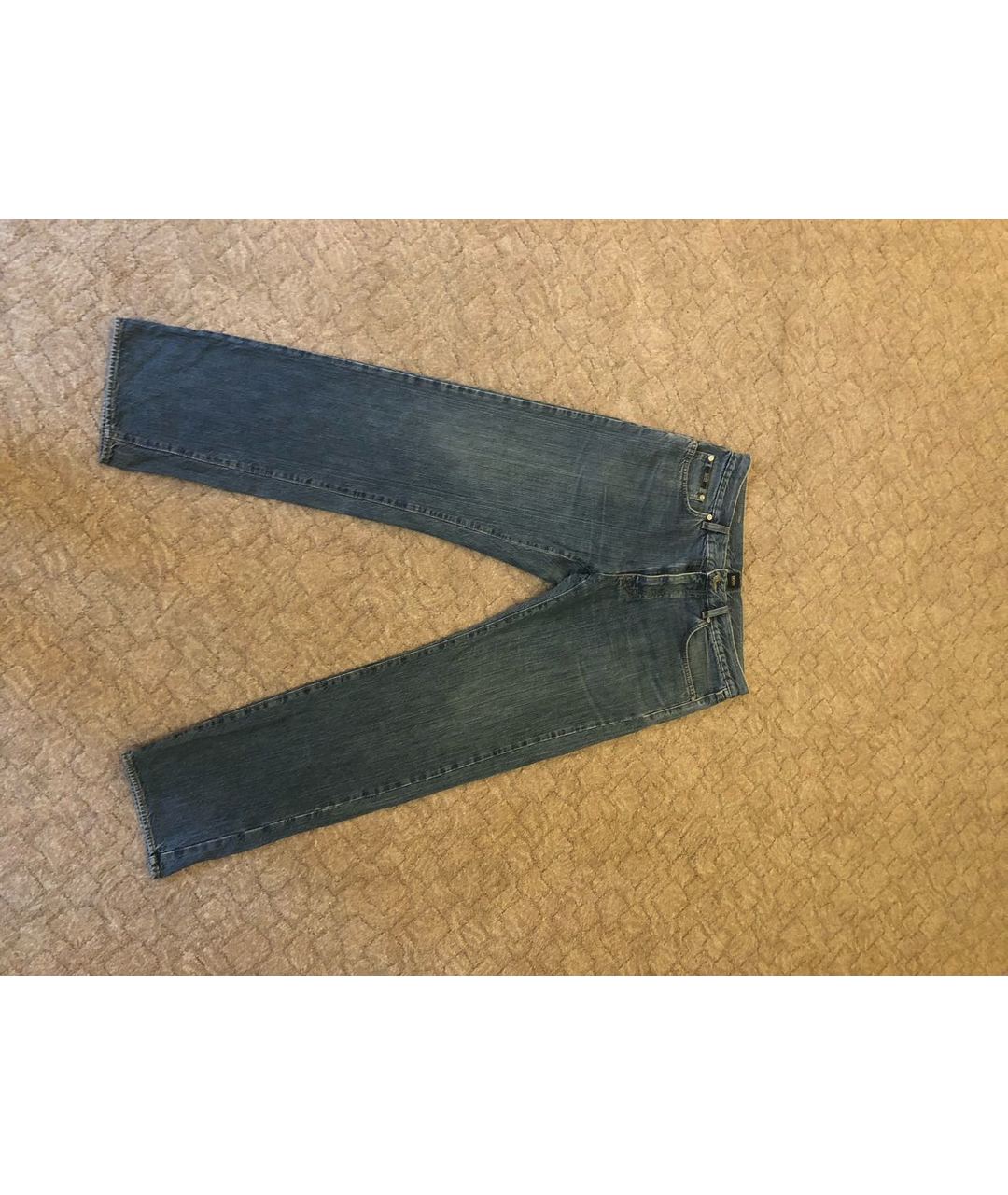 HUGO BOSS Синие хлопковые прямые джинсы, фото 7