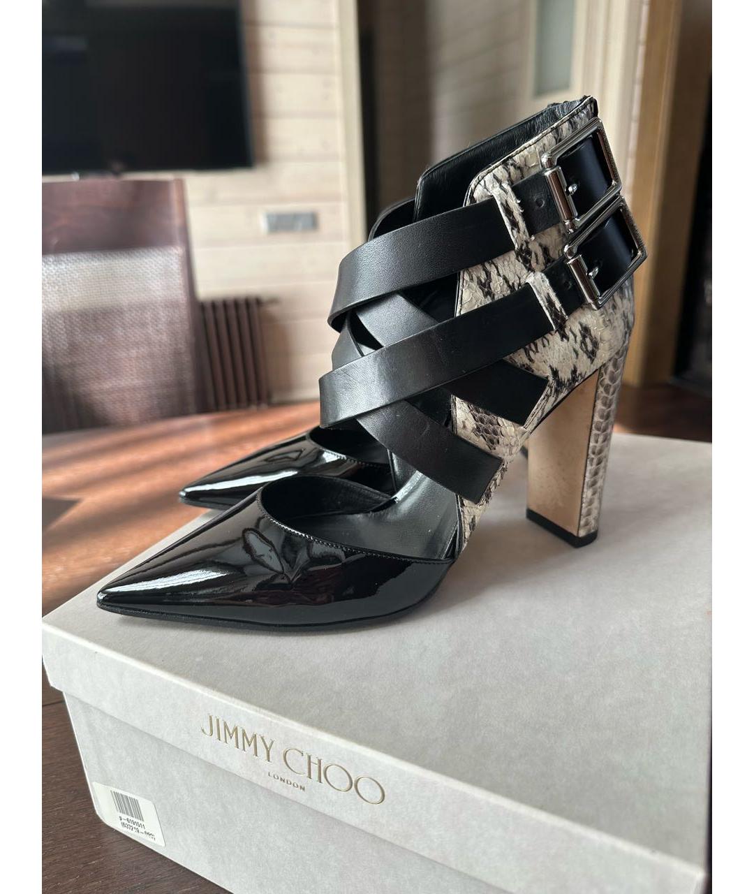 JIMMY CHOO Черные кожаные туфли, фото 4