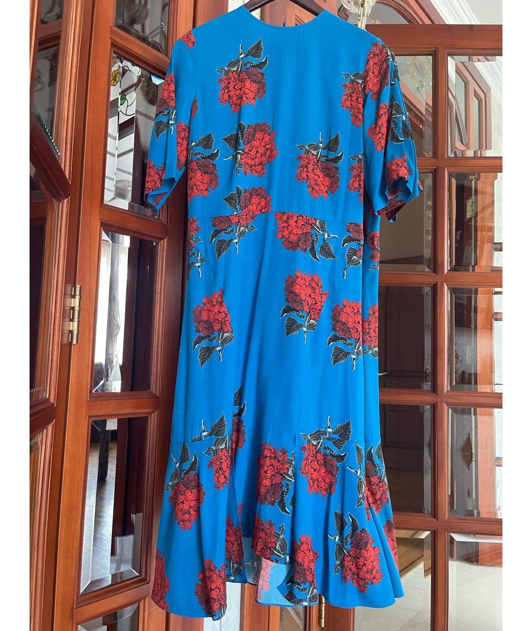 POUSTOVIT Синее шелковое платье, фото 3
