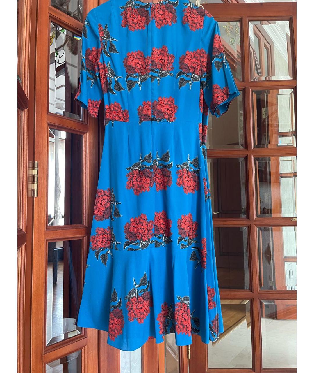 POUSTOVIT Синее шелковое платье, фото 2
