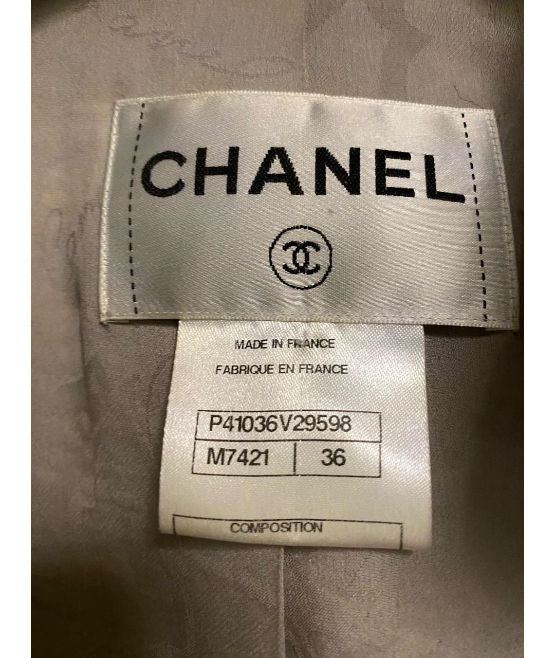 CHANEL Серый жакет/пиджак, фото 4