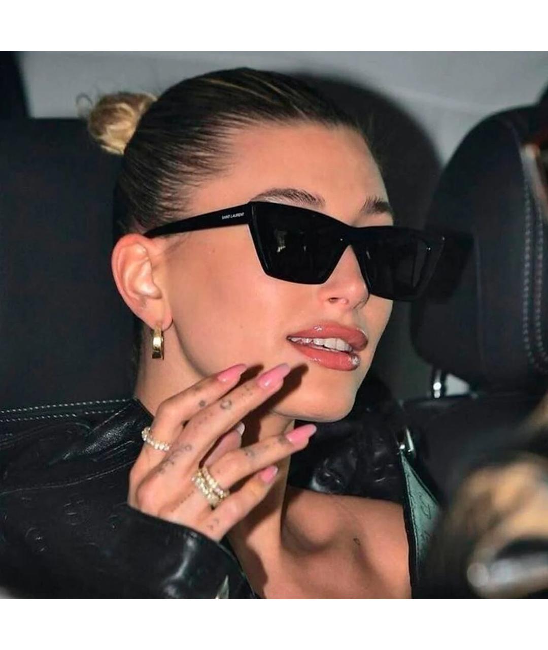SAINT LAURENT Черные пластиковые солнцезащитные очки, фото 9