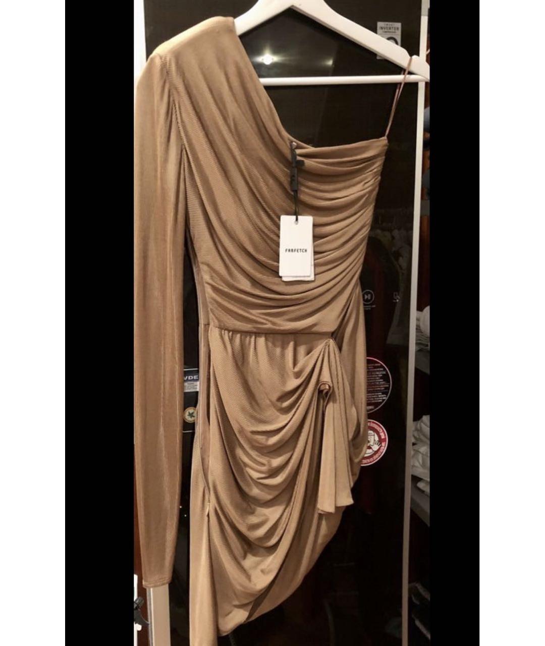 ALEXANDRE VAUTHIER Коричневое вискозное вечернее платье, фото 9