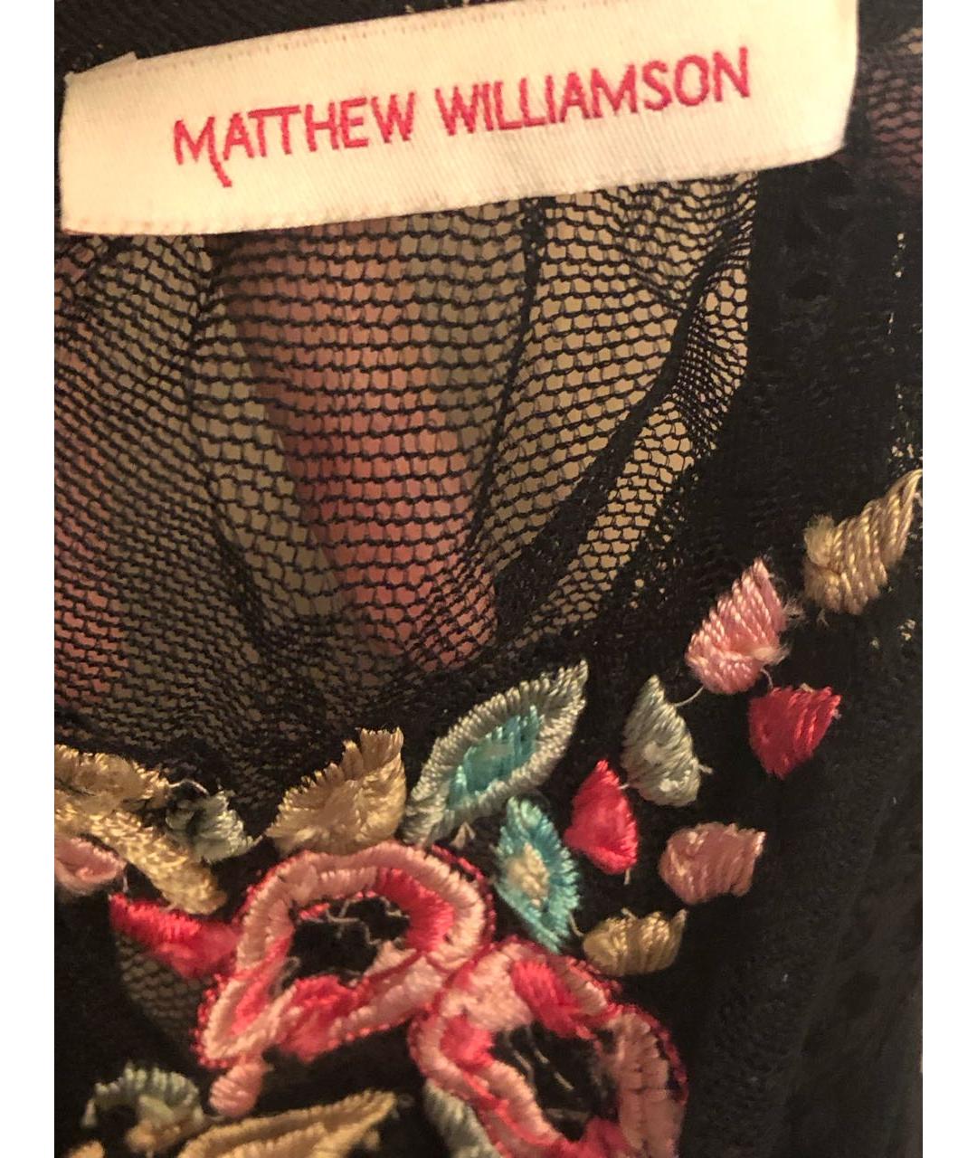 MATTHEW WILLIAMSON Черная кружевная блузы, фото 5