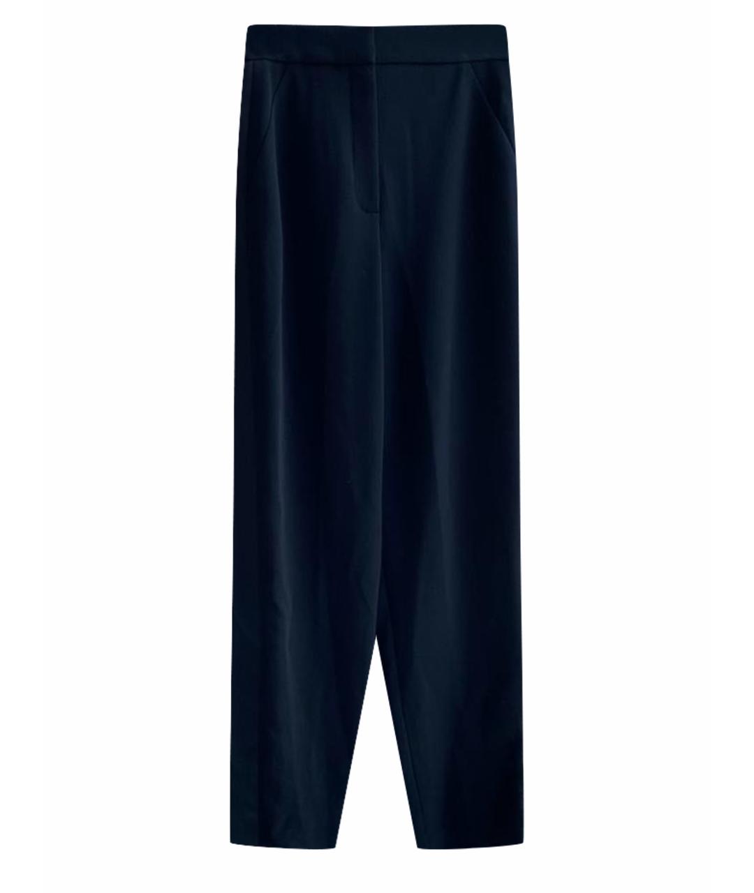 CHANEL PRE-OWNED Черные хлопко-эластановые брюки широкие, фото 1