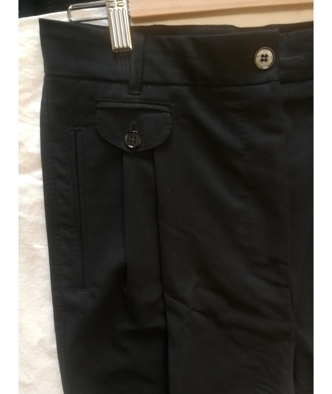 DOLCE&GABBANA Черные шерстяные брюки узкие, фото 3