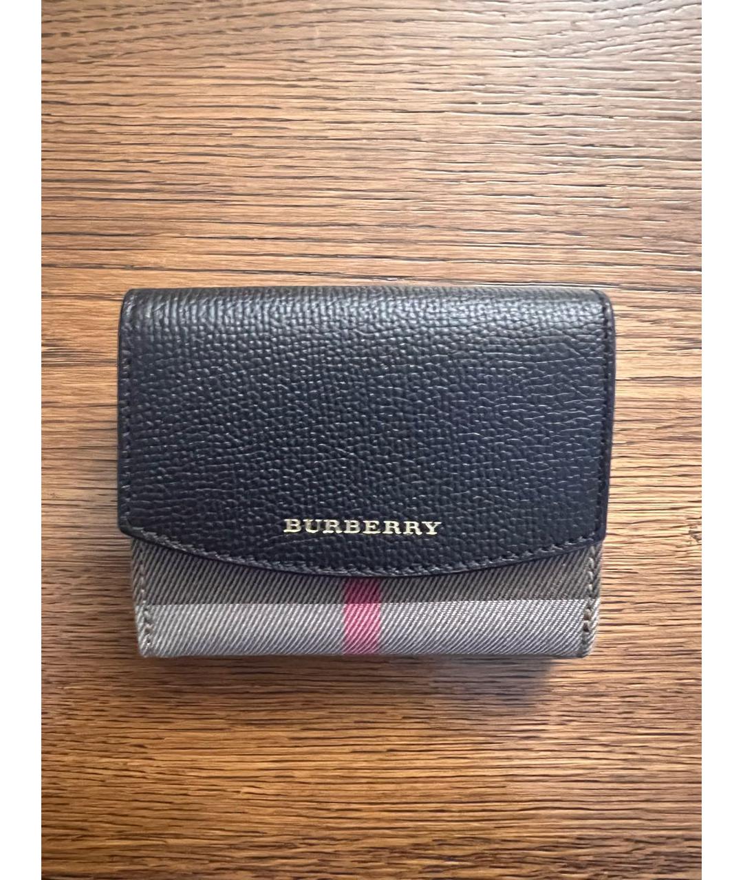 BURBERRY Бежевый кожаный кошелек, фото 4