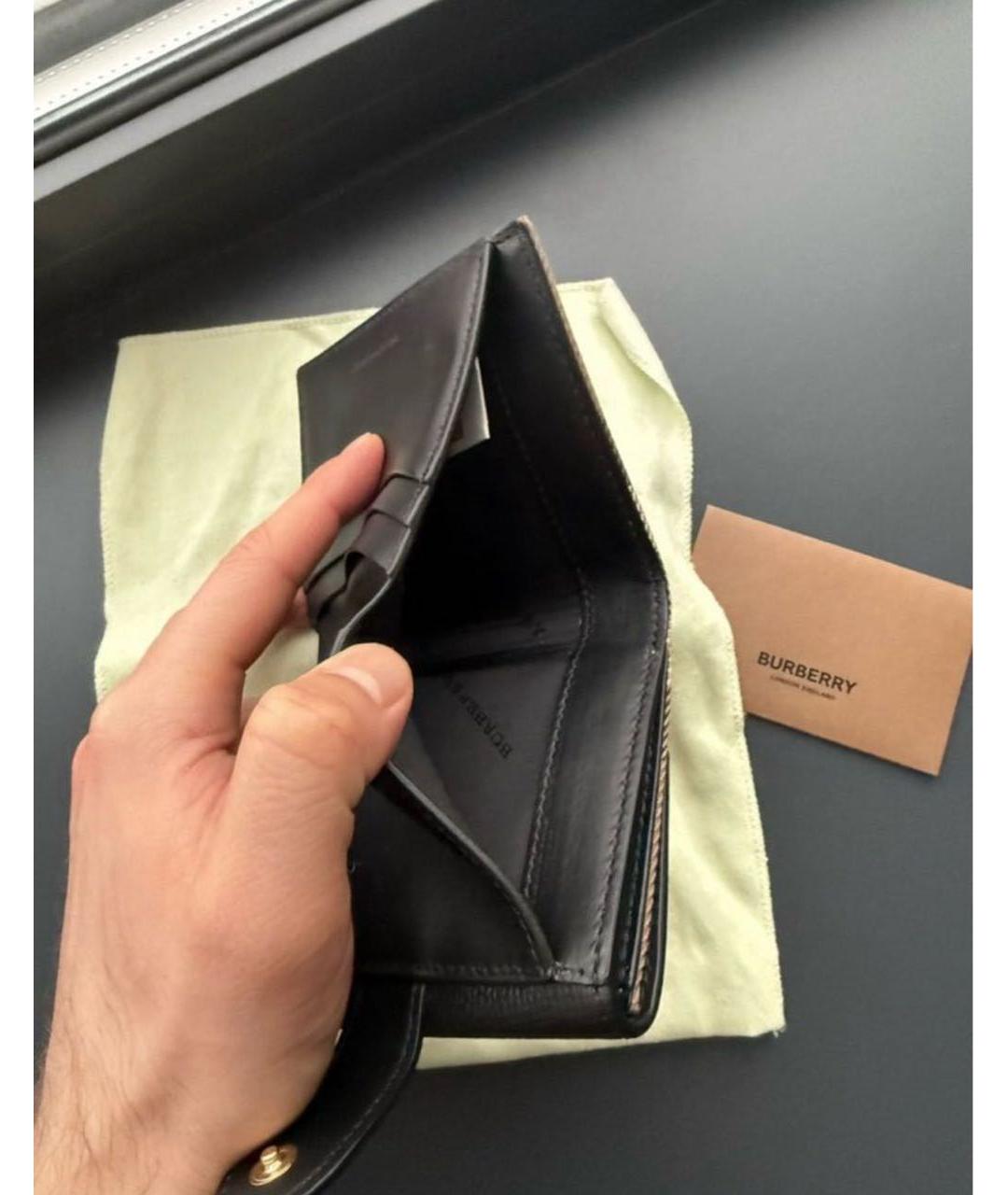 BURBERRY Бежевый кожаный кошелек, фото 6