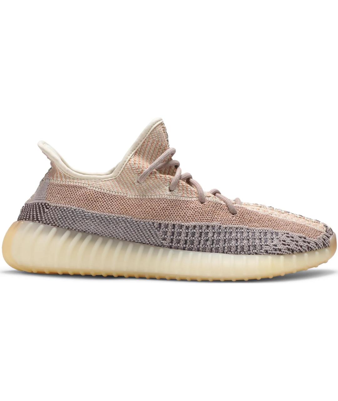 ADIDAS YEEZY Фиолетовые текстильные низкие кроссовки / кеды, фото 1