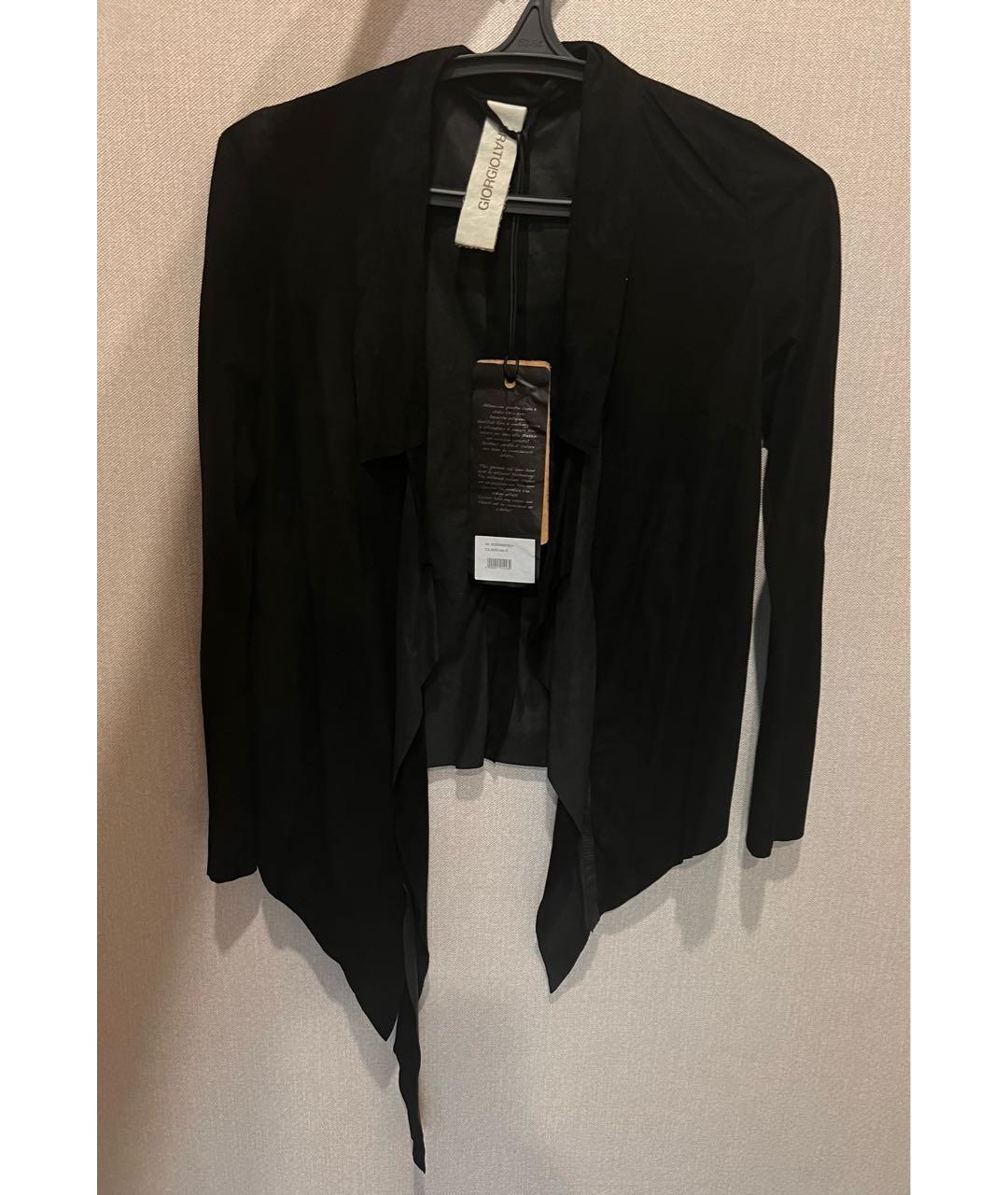 GIORGIO BRATO Черный кожаный жакет/пиджак, фото 5