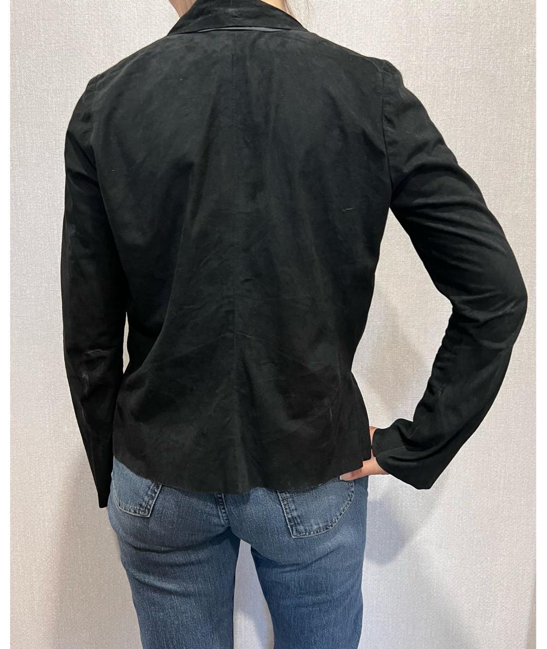 GIORGIO BRATO Черный кожаный жакет/пиджак, фото 3