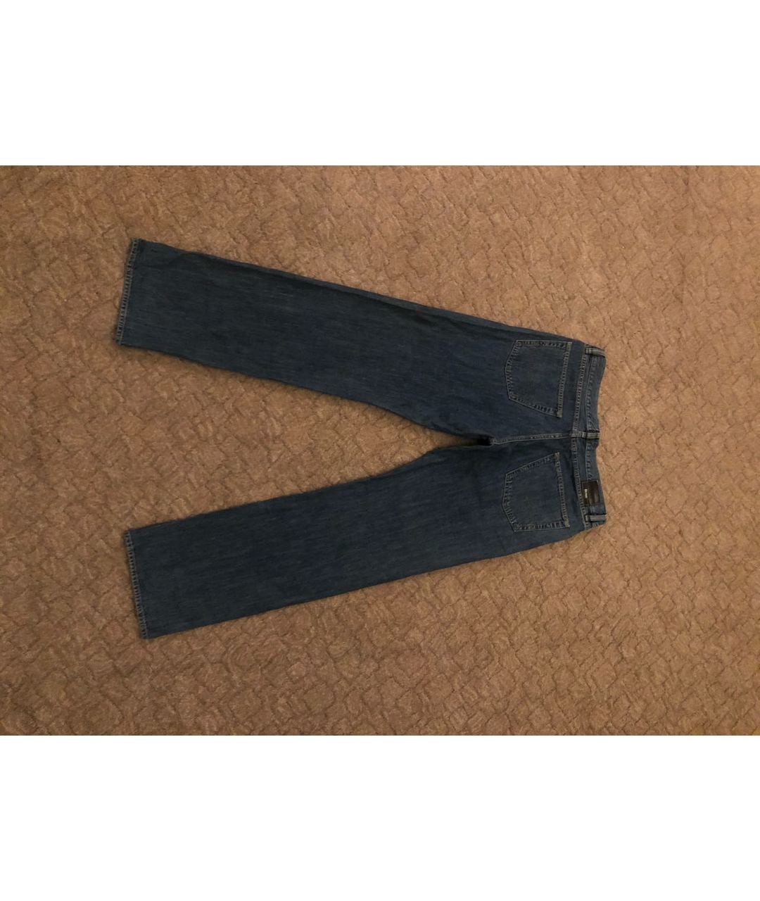 HUGO BOSS Синие хлопковые прямые джинсы, фото 2
