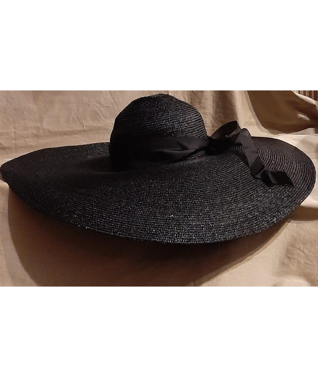 ERMANNO SCERVINO Черная соломенная шляпа, фото 3
