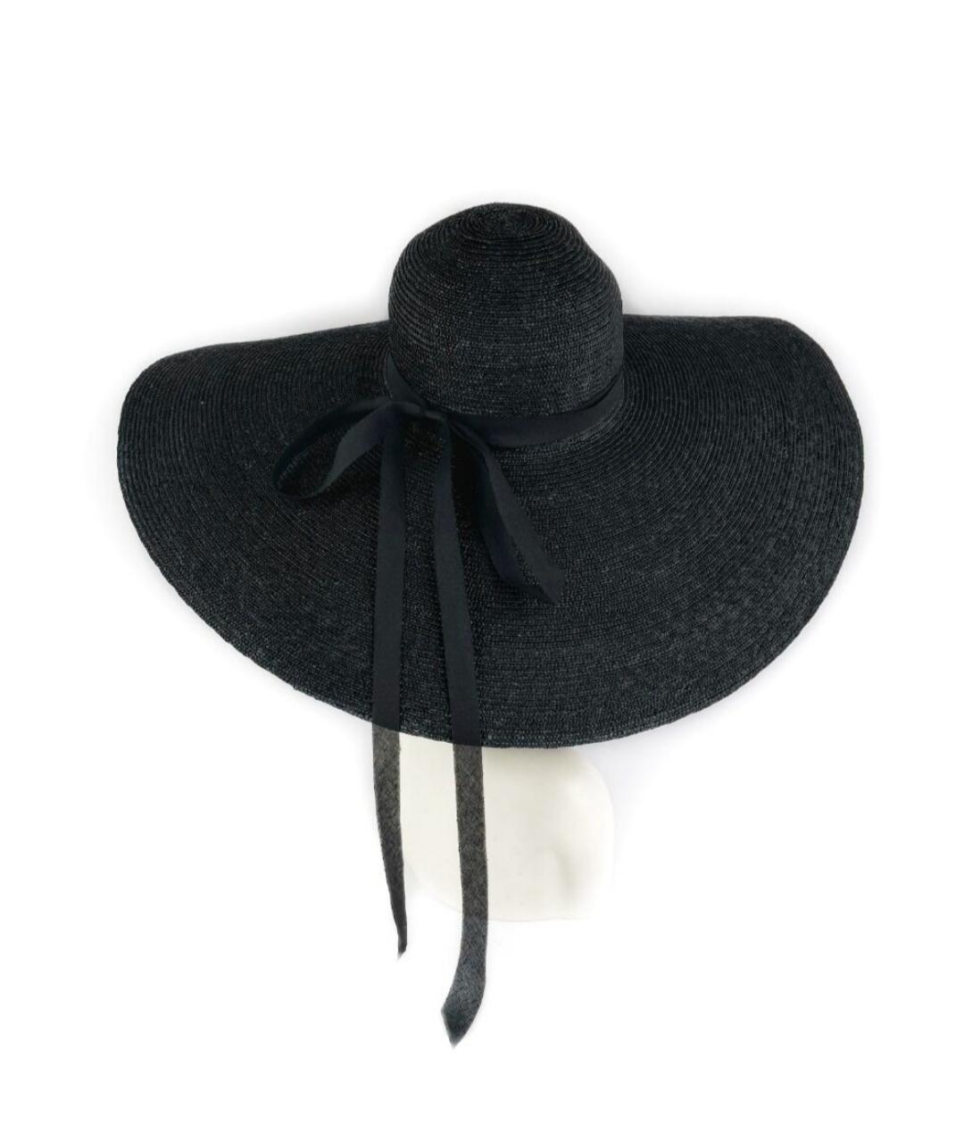 ERMANNO SCERVINO Черная соломенная шляпа, фото 9