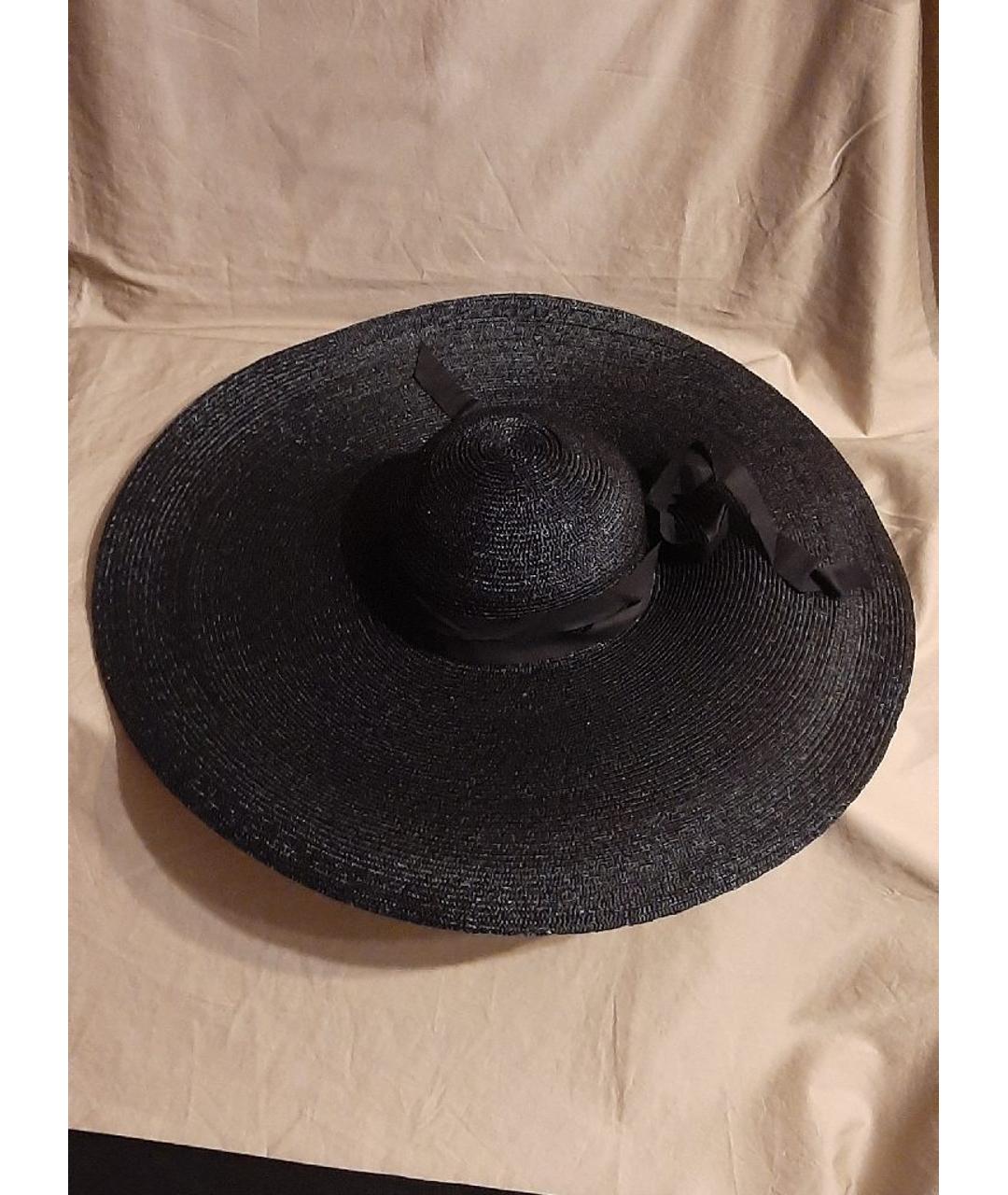 ERMANNO SCERVINO Черная соломенная шляпа, фото 2