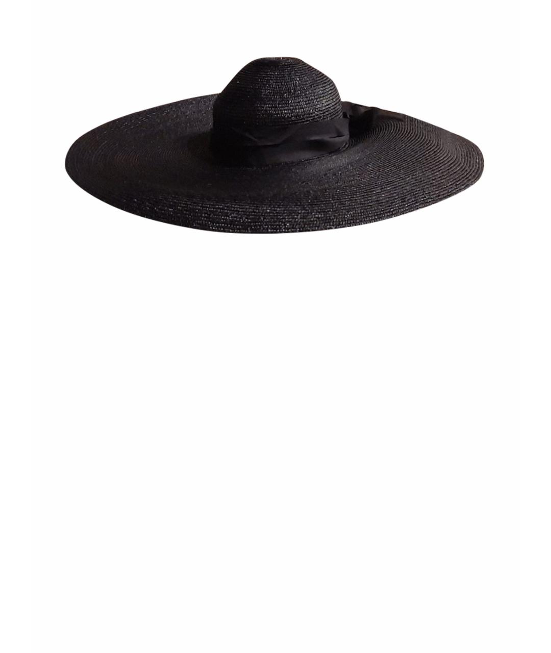 ERMANNO SCERVINO Черная соломенная шляпа, фото 1