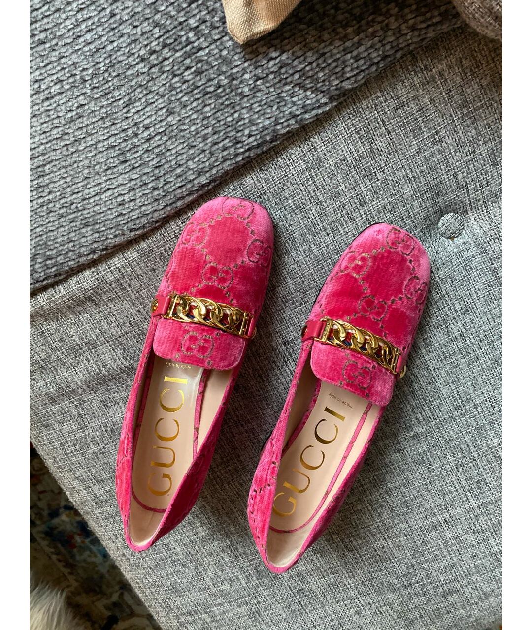 GUCCI Розовые замшевые туфли, фото 3