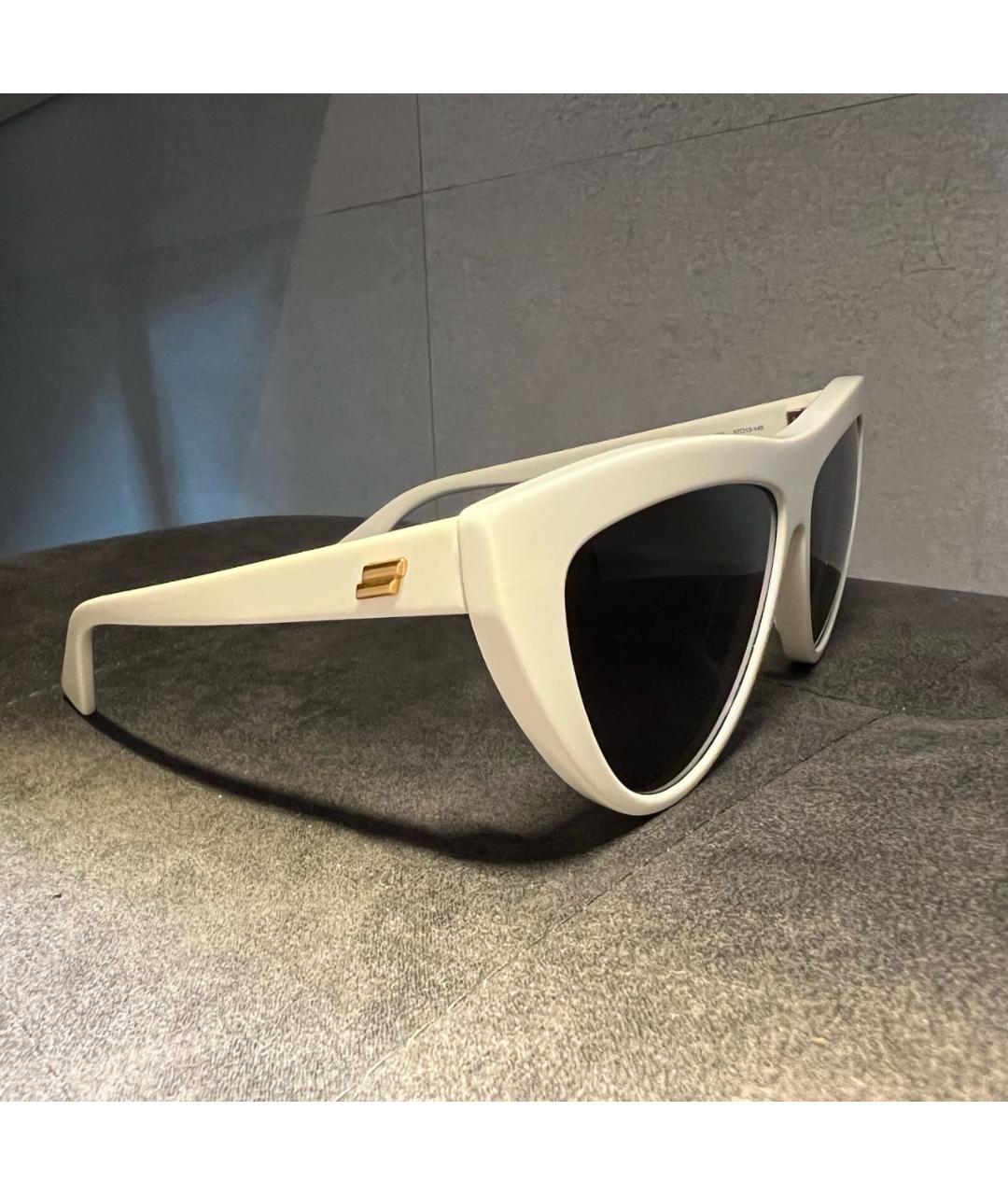 BOTTEGA VENETA Белые пластиковые солнцезащитные очки, фото 2