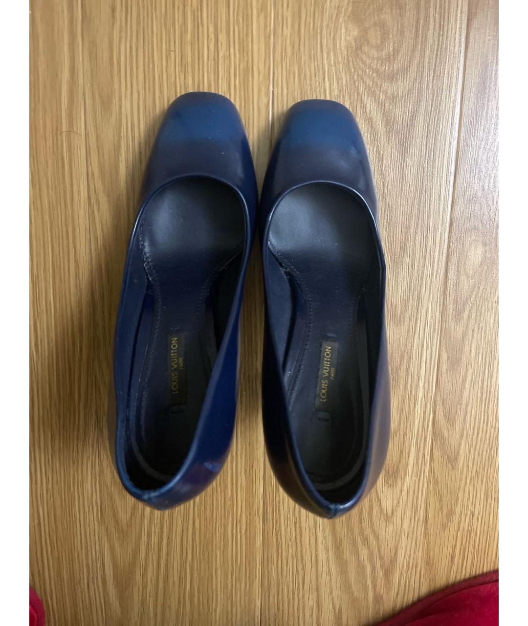 LOUIS VUITTON PRE-OWNED Синие кожаные туфли, фото 3