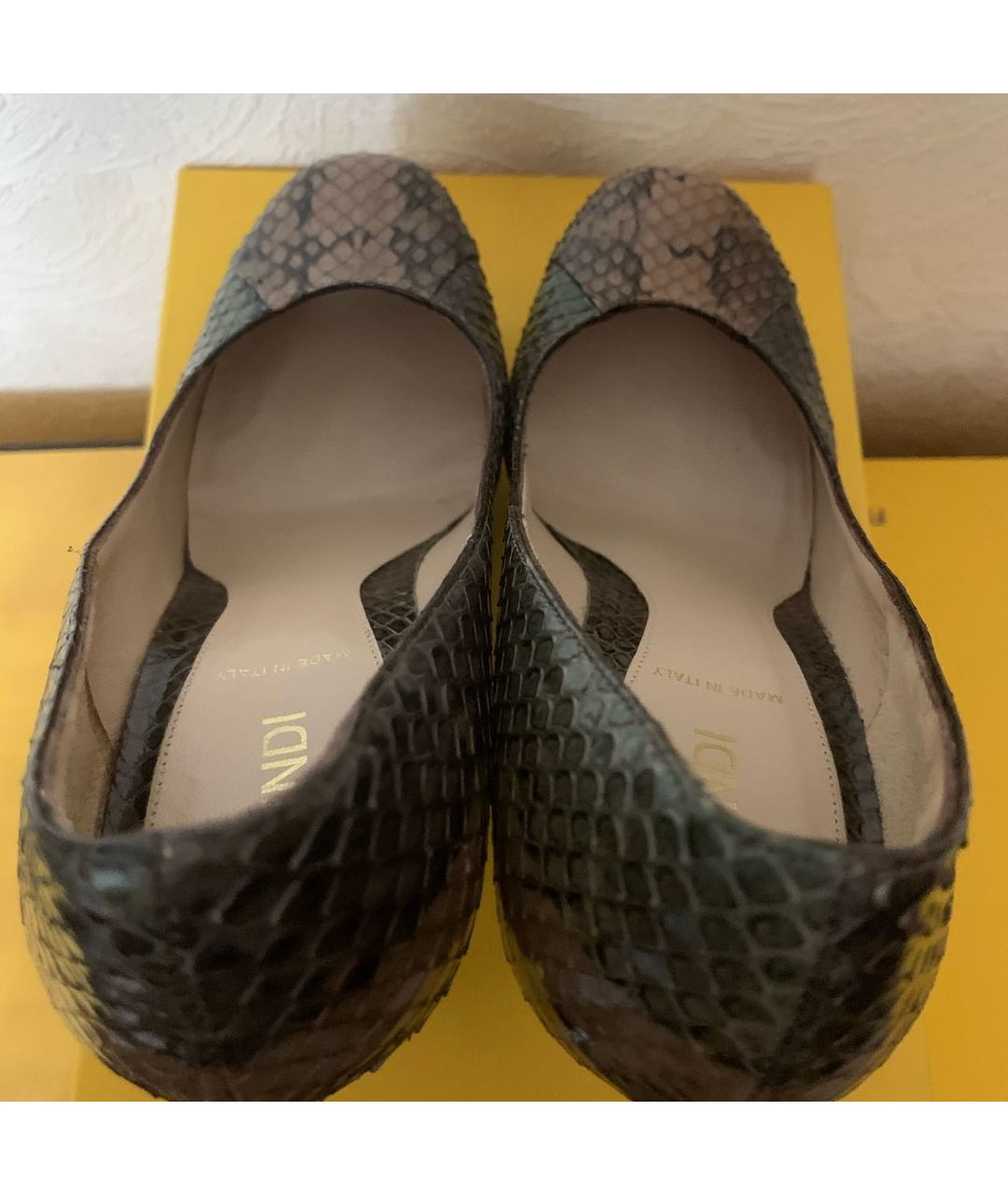 FENDI Коричневые туфли из экзотической кожи, фото 3