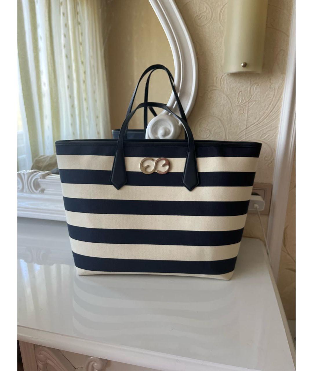 ESCADA Синяя тканевая сумка тоут, фото 8