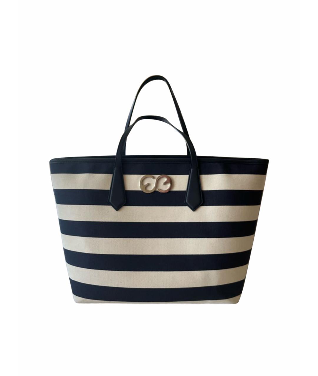 ESCADA Синяя тканевая сумка тоут, фото 1