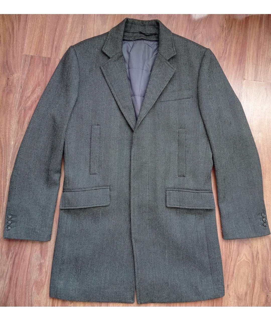 BRIONI Серое шерстяное пальто, фото 8