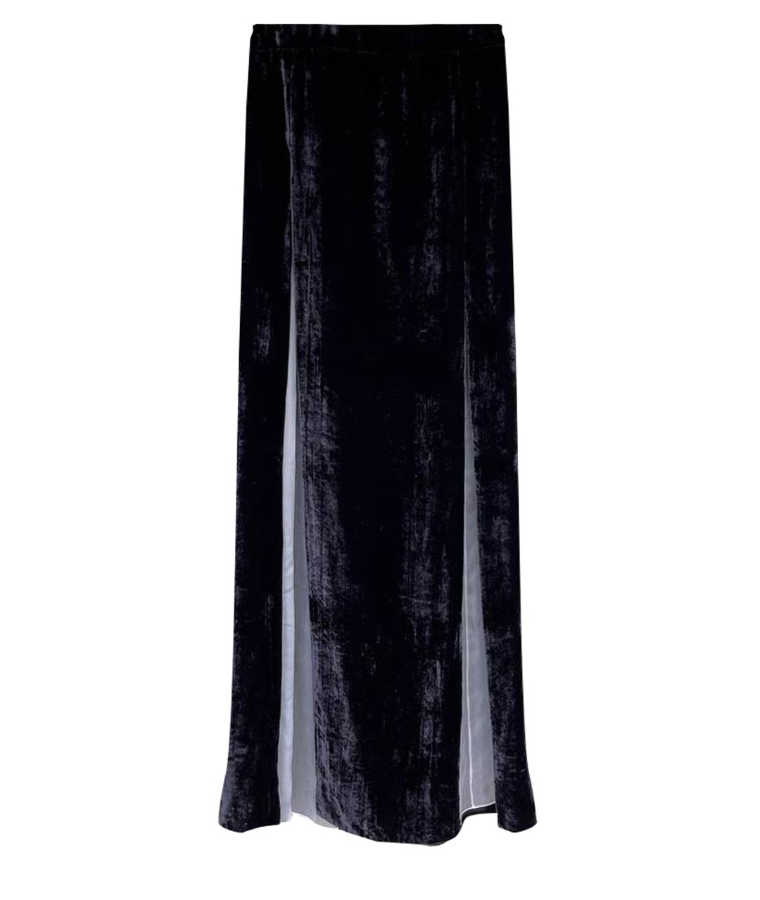 MAISON ESVE Черная шелковая юбка макси, фото 1