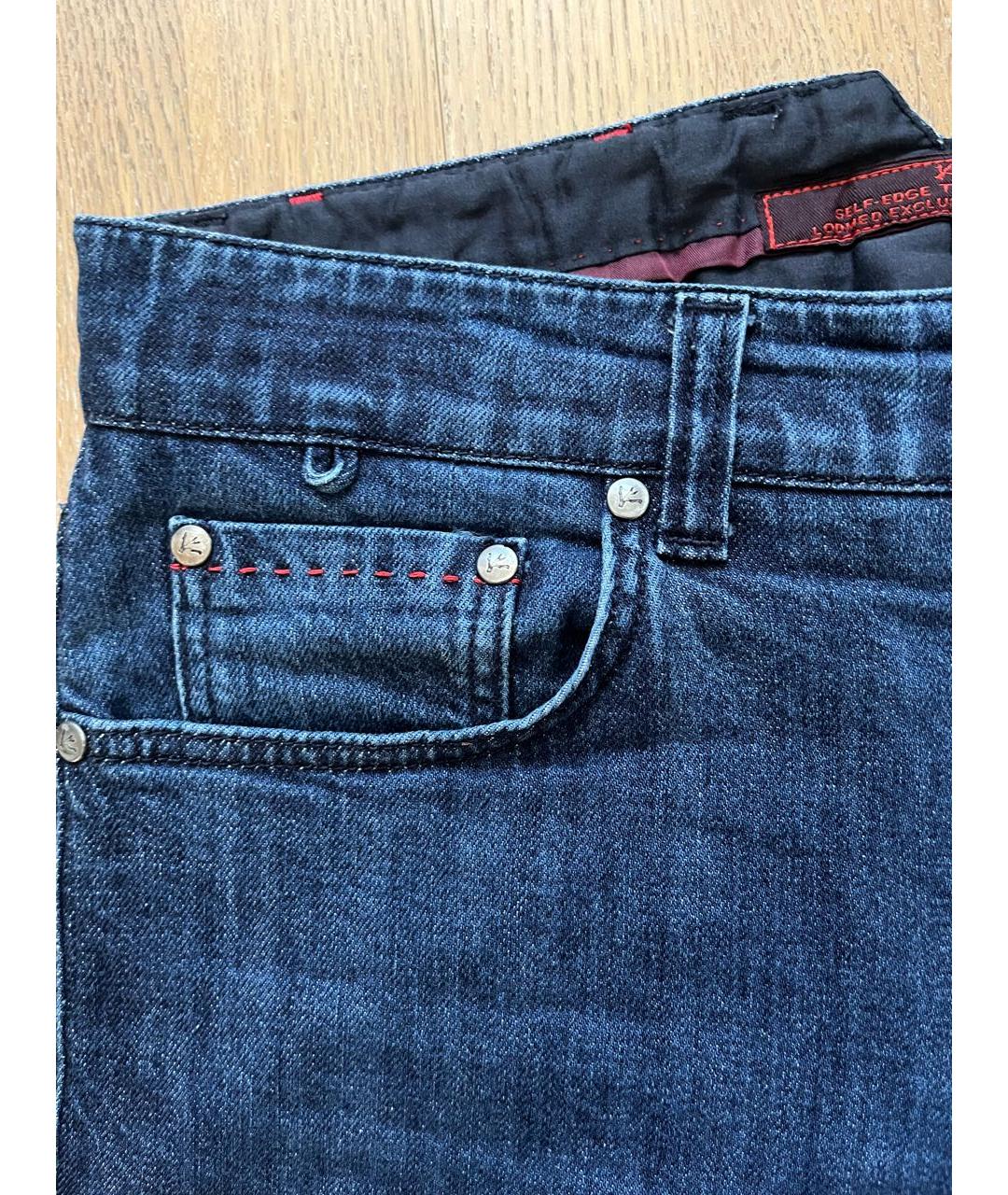 ISAIA Темно-синие хлопковые джинсы, фото 5