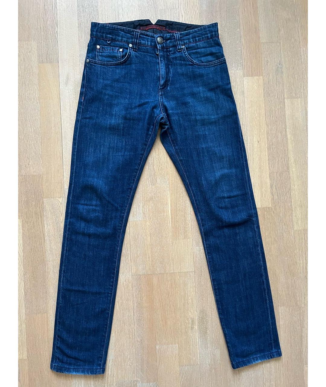 ISAIA Темно-синие хлопковые джинсы, фото 7