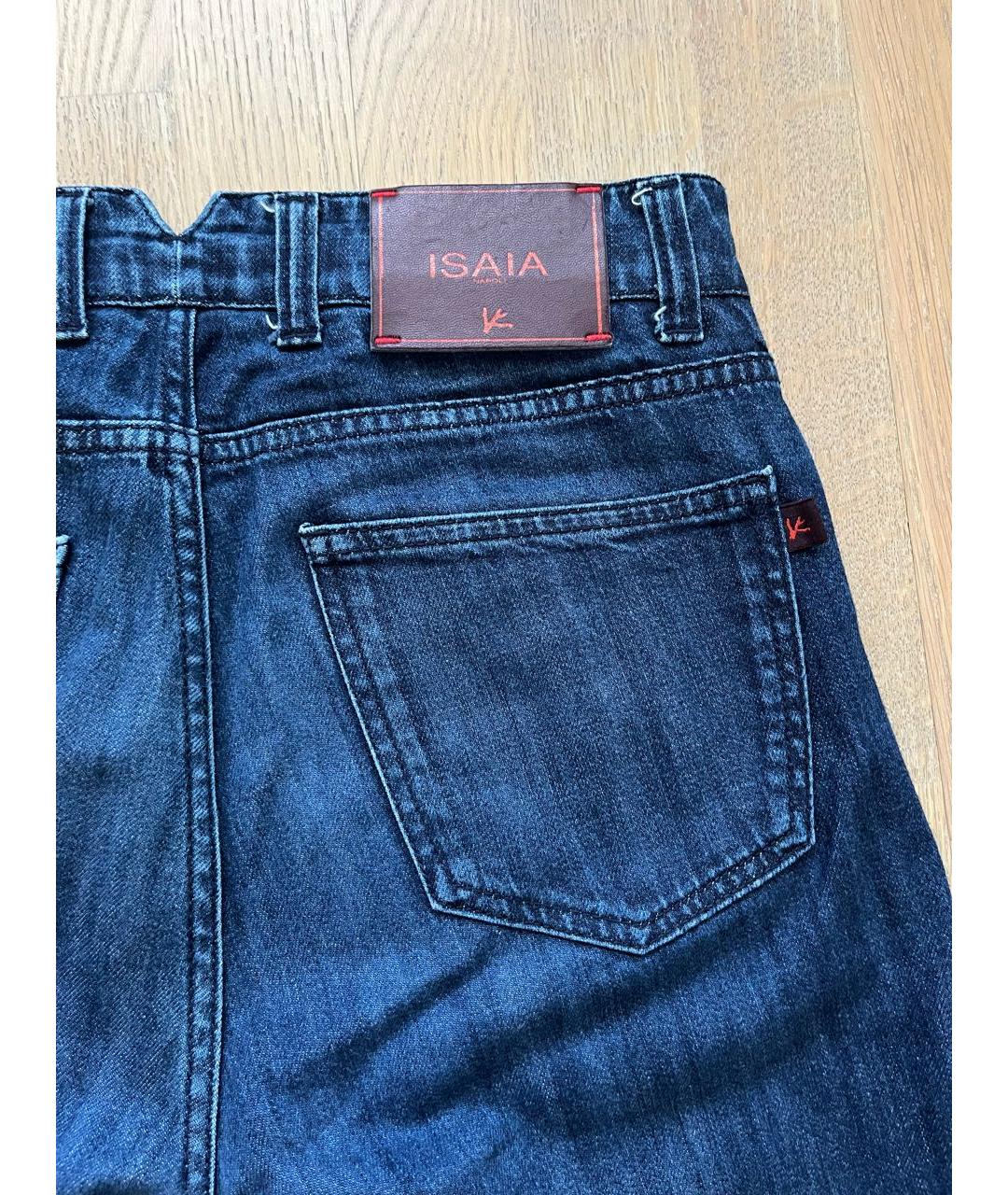 ISAIA Темно-синие хлопковые джинсы, фото 6
