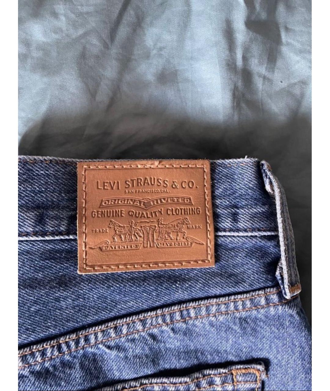 LEVI'S Темно-синяя деним юбка мини, фото 6