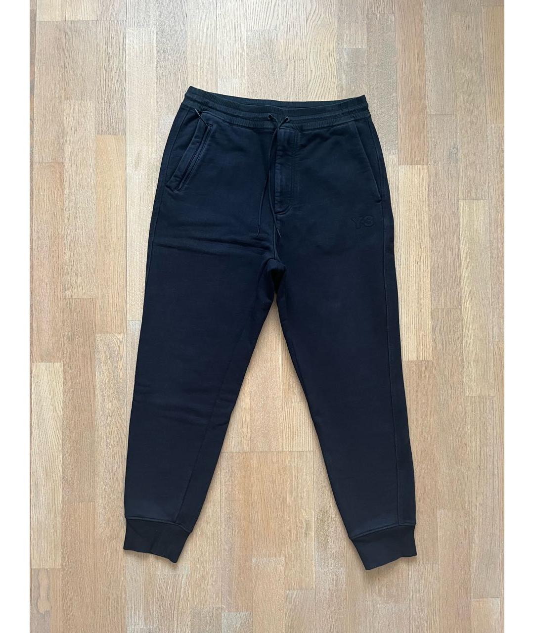 Y-3 Черные хлопковые повседневные брюки, фото 5