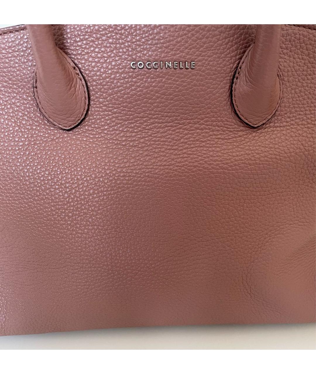 COCCINELLE Розовая кожаная сумка тоут, фото 7