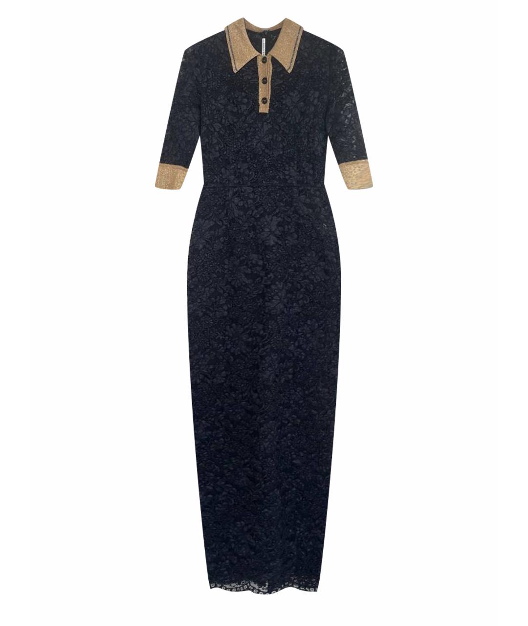 ALESSANDRA RICH Черное полиамидовое коктейльное платье, фото 1