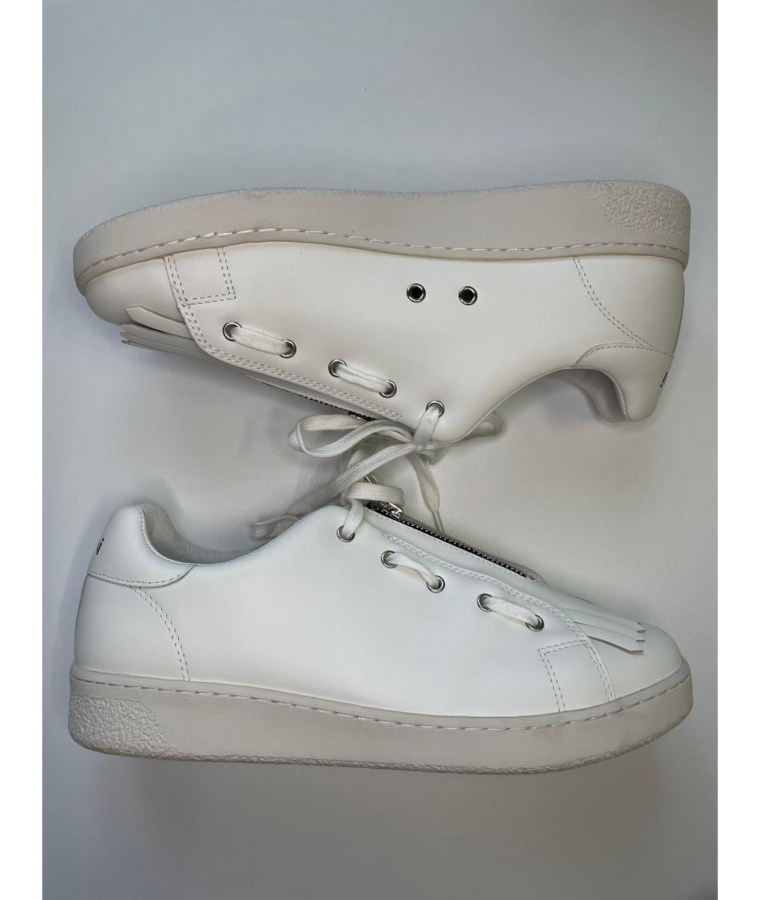 SACAI Белые кожаные низкие кроссовки / кеды, фото 10